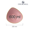 Miska trójkątna, Ø235 mm, 600 ml | CHURCHILL, Stonecast Petal Pink