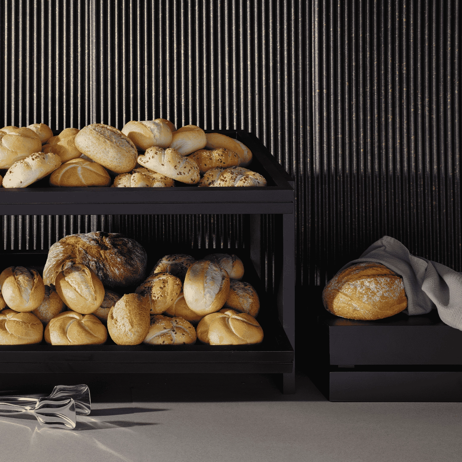 Taca GN 1/1, 530×325×40 mm, czarna | FINE DINE, Madeira Black