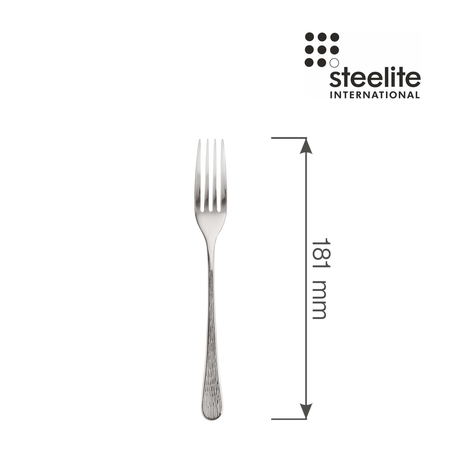 Widelec deserowy, 181 mm, srebrny | STEELITE, Skye