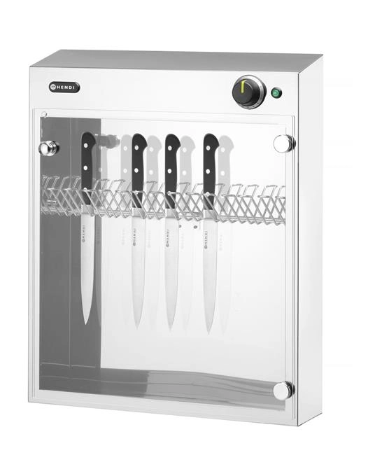 Sterylizator do noży na 14 sztuk, 230 V, 0,025 kW, 510x160x625 mm | HENDI, 281246