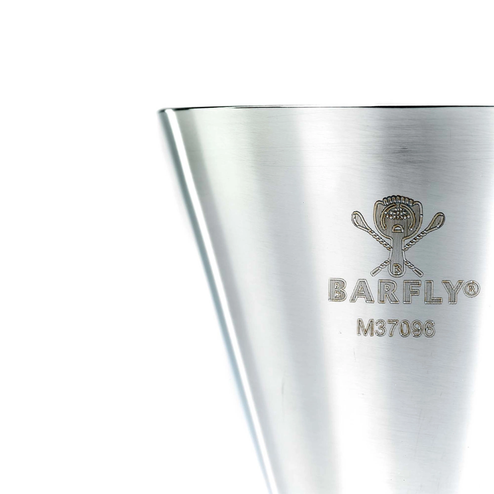Jigger – miarka barmańska Slim Style, 30/60 ml, ze stali nierdzewnej ze złotą obwódką | BARFLY, M37096