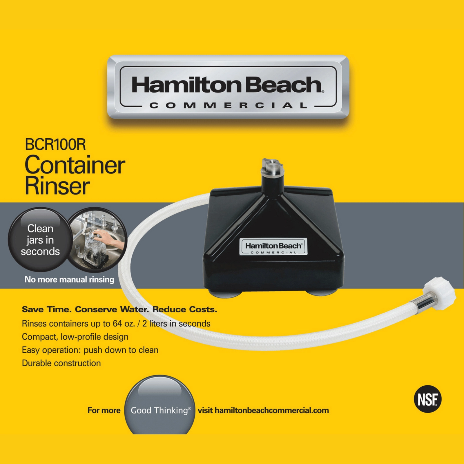 Myjka do dzbanków, 160×160×133 mm | HAMILTON BEACH COMMERCIAL, BCR100