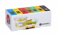 Zestaw etykiet wielorazowych Food Safety na każdy dzień tygodnia z podajnikiem, 25x25 mm | HENDI, 850305