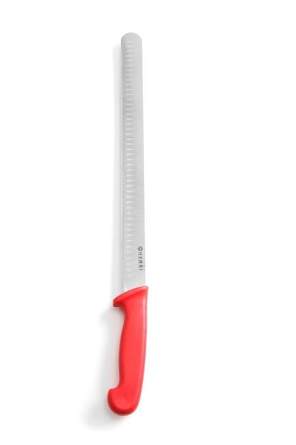 Nóż do kebaba, szynki 490 mm, ze szlifem kulowym, czerwony | HENDI, 842928