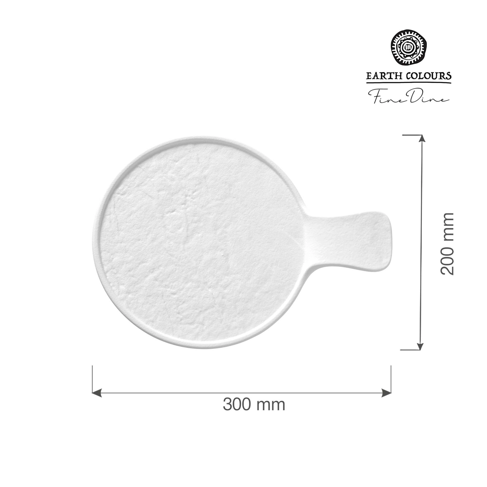Talerz serwingowy z rączką, 300×220×30 mm, biały | FINE DINE, Nordic