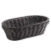 Koszyk owalny z polipropylenu 280x160x80 mm, czarny | APS, Profi Line