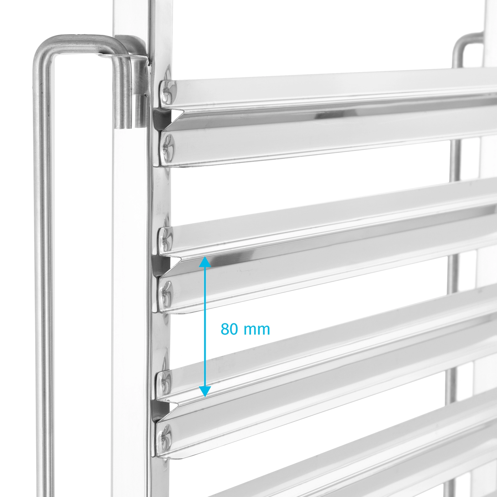 Wózek transportowy ze stali nierdzewnej na 16xGN 1/1, 380x550x1735 mm | PRESTONA, 810181