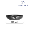 Miska płytka, Ø220 mm, czarna, grafitowa | PORLAND, Seasons Coal