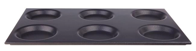 Taca aluminiowa GN 1/1 z formami, z powłoką nieprzywierającą, 530x325x15 mm | HENDI, 808757