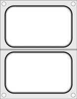 Matryca do zgrzewarki Duni DF10, na dwie tacki 178x113 mm | HENDI, 805794