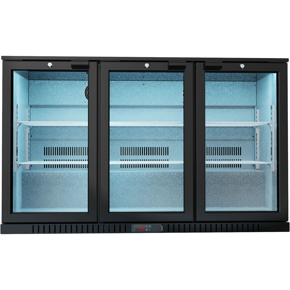 Barowa witryna chłodnicza 3-drzwiowa, 308 l, 1350x530x835 mm | STALGAST, 882323