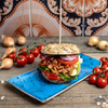 Talerz serwingowy, 215x120 mm, niebieski | FINE DINE, Iris