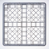 Kosz do zmywarki na 9 elementów (3x3), 500×500×104 mm | STALGAST, 810900