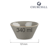 Miska konikalna, Ø121 mm, 340 ml | CHURCHILL, Stonecast Peppercorn Grey