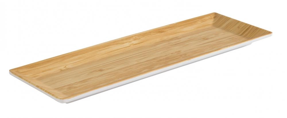 Taca melaminowa 310×105×20 mm, brązowa | APS, Bamboo