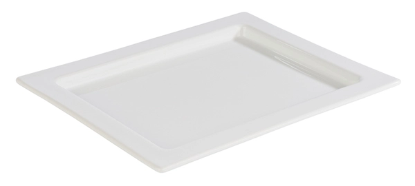 Porcelanowy półmisek GN 1/2, 325×265×20 mm, biały | APS, 82356