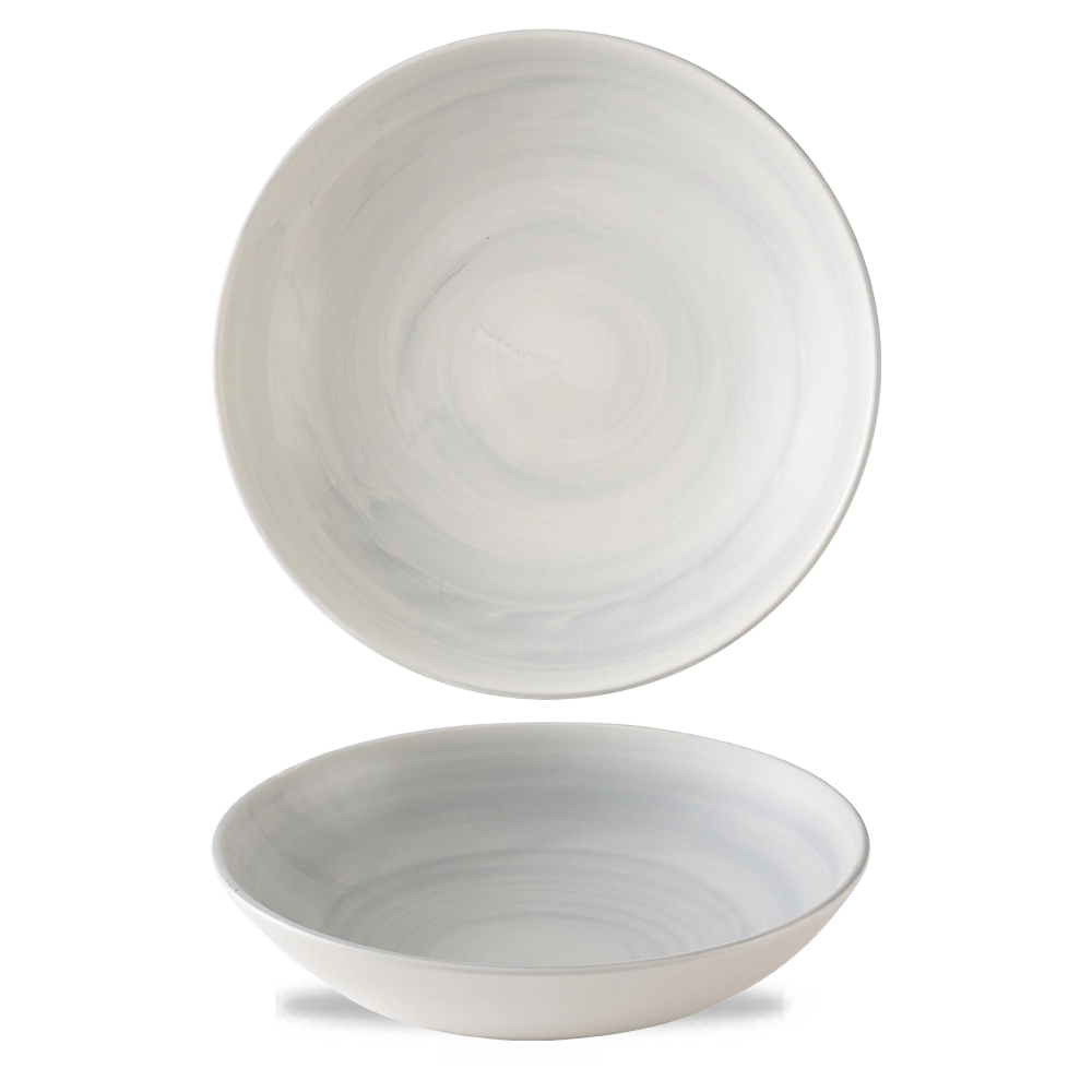 Misa coupe, Ø250 mm, szara | CHURCHILL, Stonecast Canvas Grey