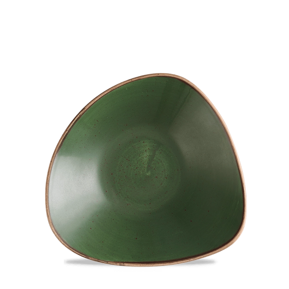 Miska trójkątna Ø150 mm, zielona | CHURCHILL, Stonecast Sorrel Green