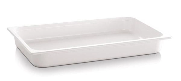Pojemnik prostokątny z melaminy GN 1/2, 325x265x100 mm, biały | APS, Ecoline