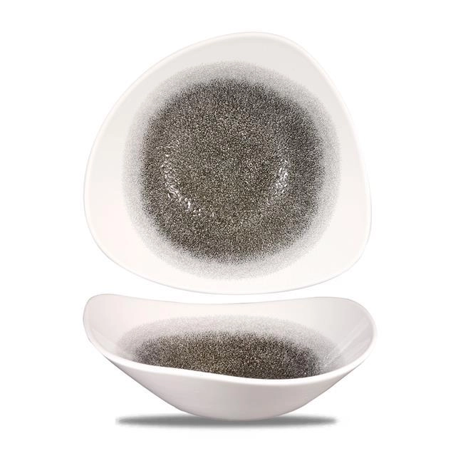 Miska trójkątna, 600 ml | CHURCHILL, Raku Quartz Black