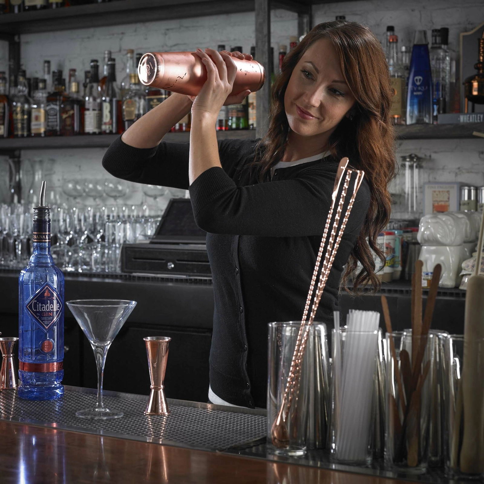 Miarka barmańska Bell z prostą krawędzią, ze stali nierdzewnej, miedziana, 25/50 ml | BARFLY, Bell