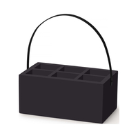 Skrzynka z uchwytem na akcesoria stołowe, 280×180×120 mm, czarna | FINE DINE, Madeira Black