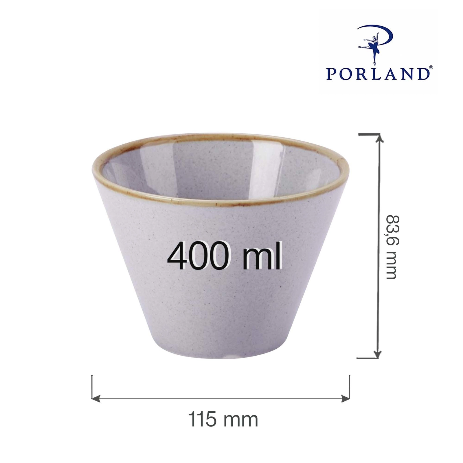 Miska stożkowa, 400 ml | PORLAND, Seasons Ashen