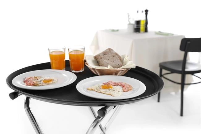 Taca owalna poliestrowa XL 735x600 mm, czarna | HENDI, 508831