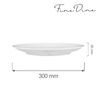 Talerz bez rantu, Ø300 mm | FINE DINE, Bianco