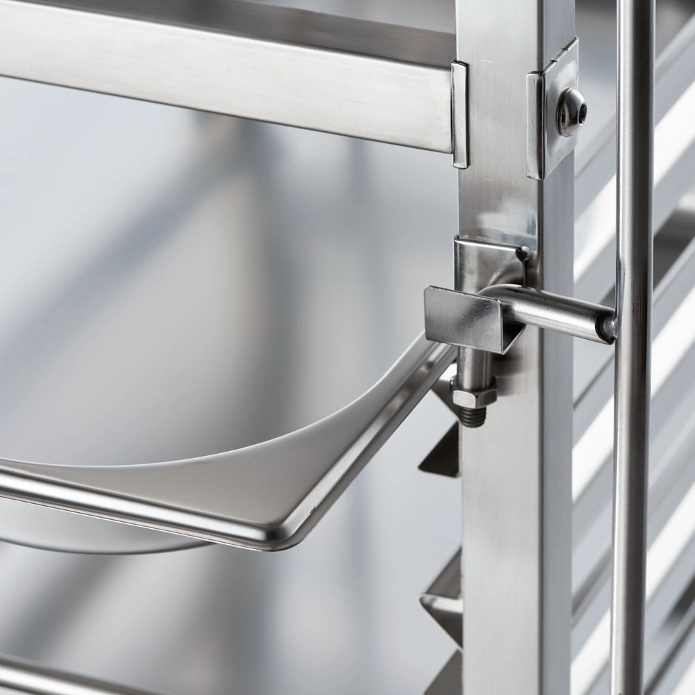 Wózek transportowy ze stali nierdzewnej, 14x GN 1/1, 380x550x1735 mm | STALGAST, 662111