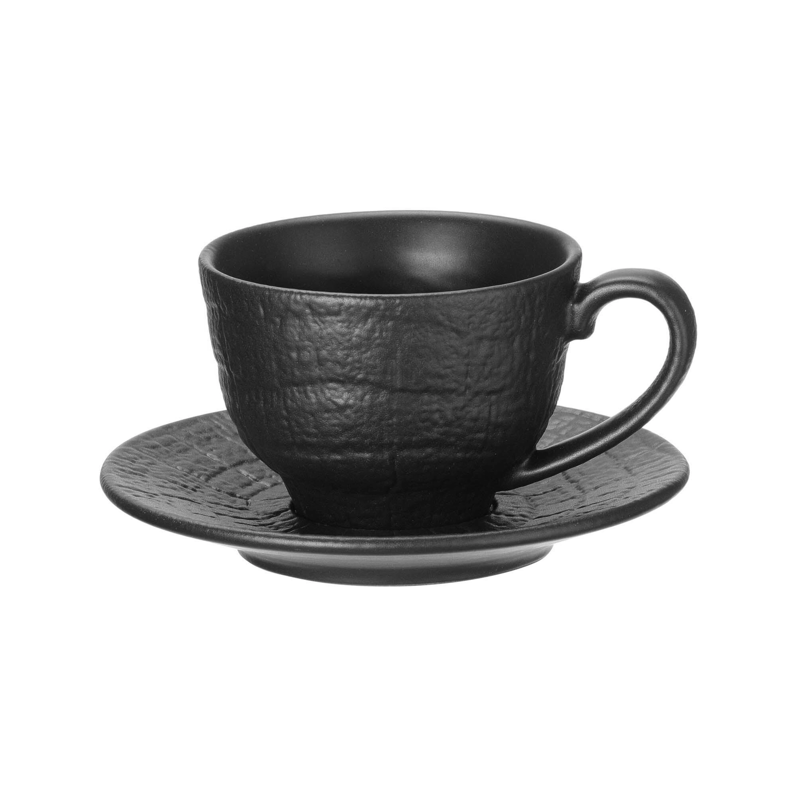 Filiżanka do kawy i herbaty, 230 ml, czarna | FINE DINE, Crust