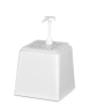 Pojemnik do sosów z pompką, 2,5 l, biały, 230x210x327 mm | HENDI, 203545