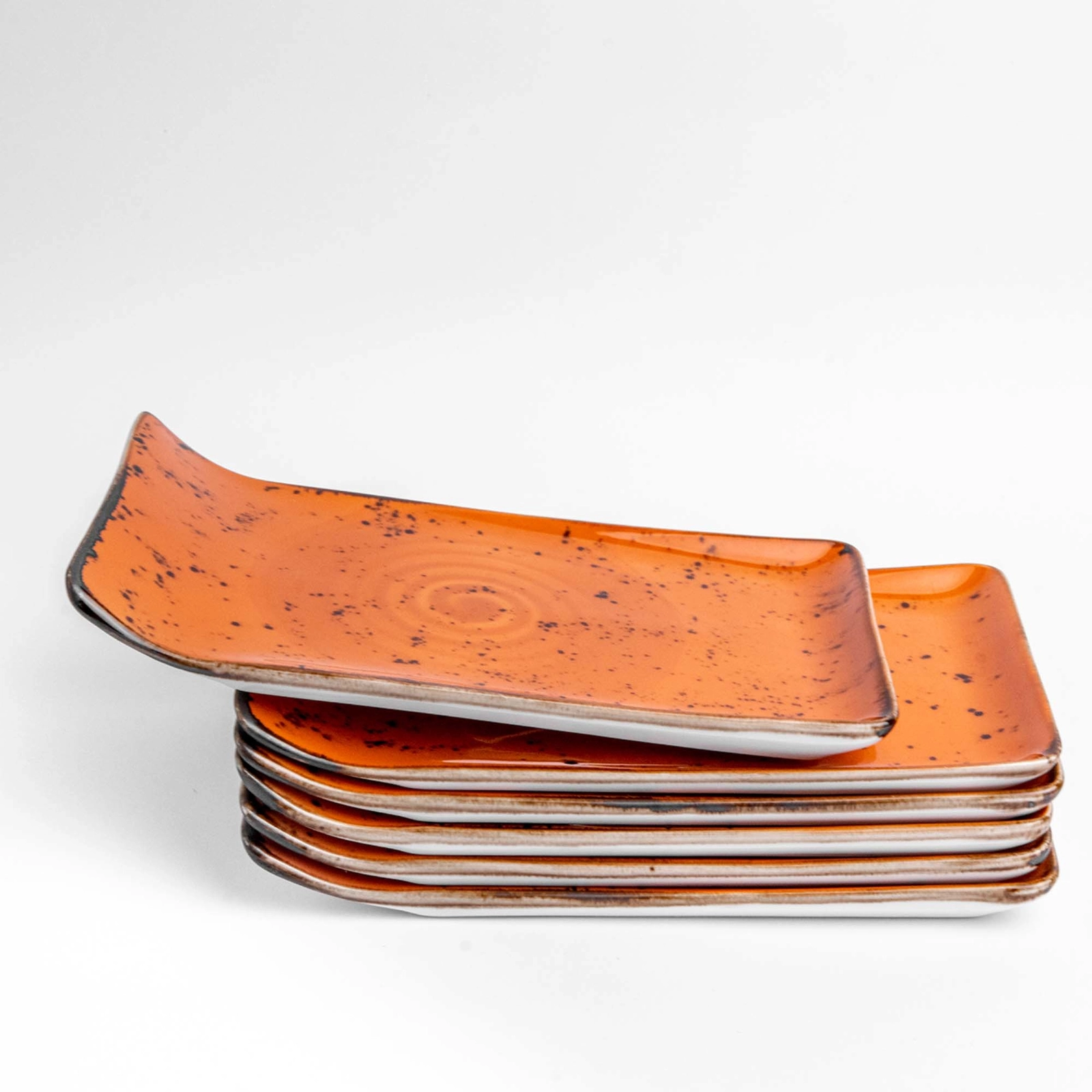 Talerz prostokątny, 300x150 mm, pomarańczowy | FINE DINE, Dahlia