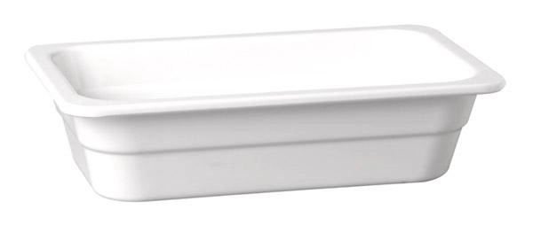 Pojemnik prostokątny z melaminy GN 1/4, biały, 265×162×65 mm | APS, Highline