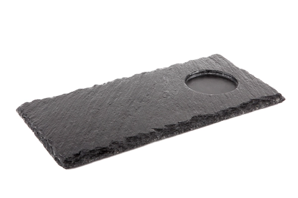 Taca serwingowa z kamienia łupkowego z otworem 250x120 mm | APS, 00986