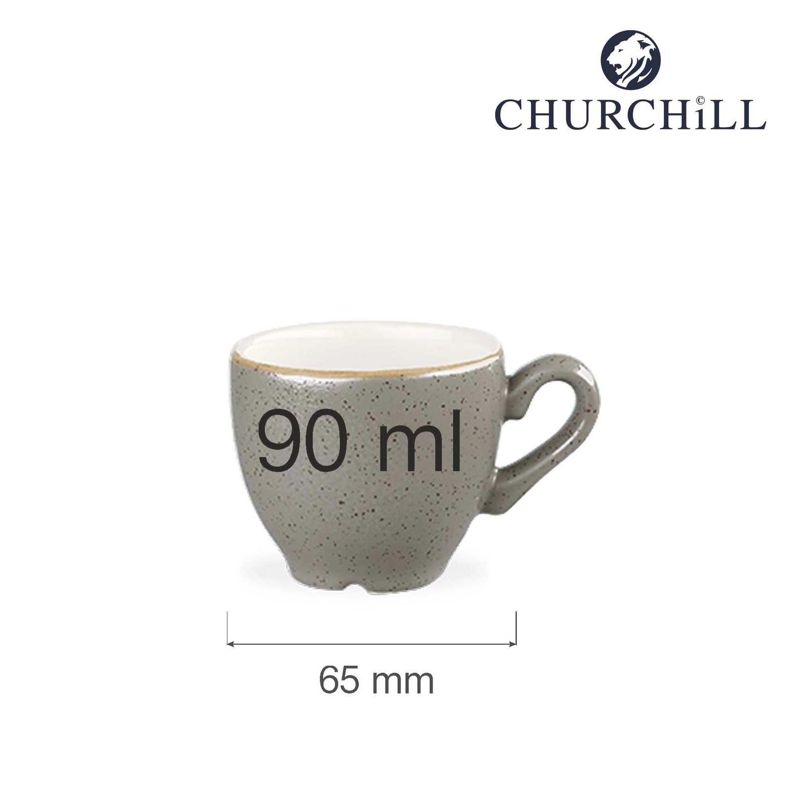 Filiżanka do espresso, 90 ml | CHURCHILL, Stonecast Peppercorn Grey
