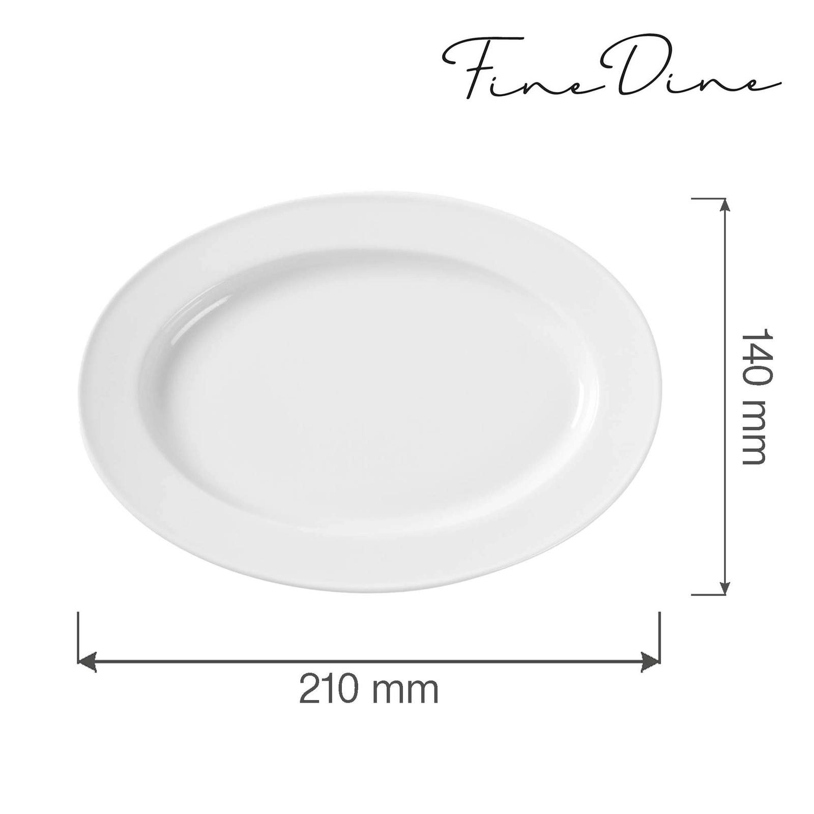 Półmisek owalny, 210×140 mm | FINE DINE, Bianco