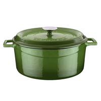 Garnek żeliwny Ø280 mm, 6700 ml, zielony | LAVA, 832097