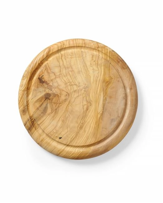 Deska do serwowania okrągła z drewna oliwnego, ⌀260x25 mm | HENDI, 505397
