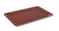 Taca prostokątna do serwowania laminowana 330x430 mm antypoślizgowa, mahoniowa | HENDI, 507469