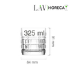 Szklanka do whisky, 325 ml | LAV, Glasgow