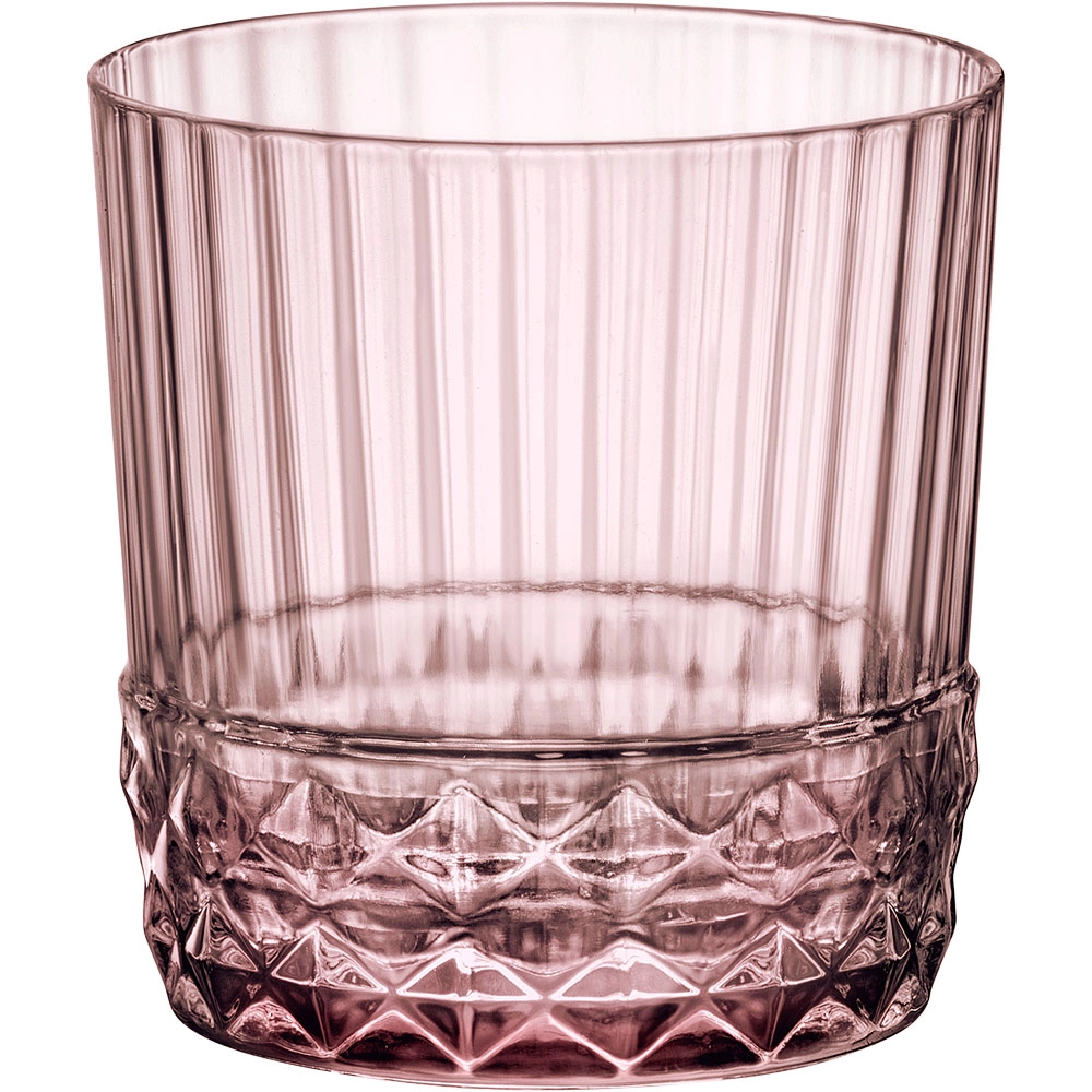Szklanka niska 370 ml, różowa | BORMIOLI ROCCO, America '20s