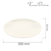 Talerz bez rantu, Ø250 mm, kremowy | FINE DINE, Crema