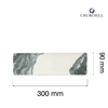 Taca porcelanowa, 300×90 mm, kremowa | CHURCHILL, Tide Black