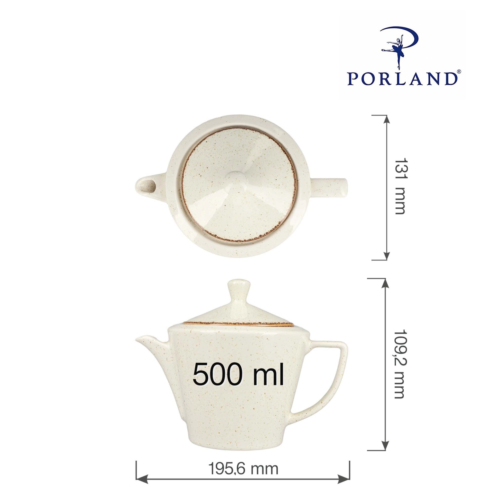 Dzbanek do herbaty, 500 ml | PORLAND, Seasons Sand