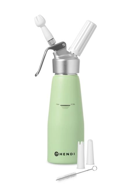 Syfon do bitej śmietany, 0,5 l, zielony | HENDI, 975879