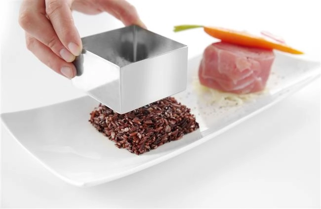 Forma kucharsko-cukiernicza kwadratowa, 80x80x45 mm | HENDI, 512173