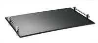 Taca z melaminy GN 1/1, 530x325 mm, czarna z uchwytami | APS, Slate