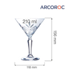 Kieliszek do martini, 210 ml | ARCOROC, Broadway