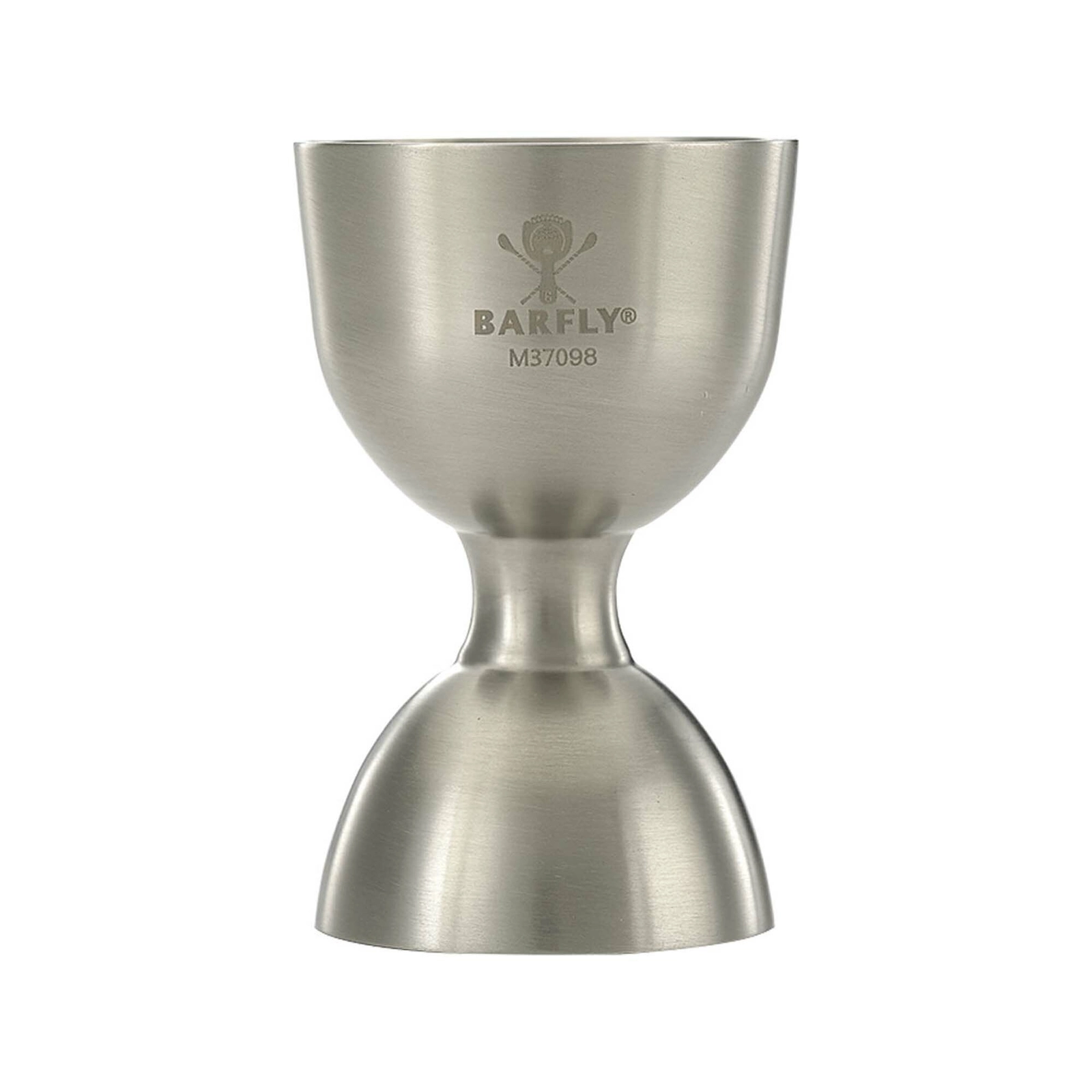 Miarka barmańska Bell z prostą krawędzią, ze stali nierdzewnej, 25/50 ml | BARFLY, Bell